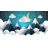 Bulut Dağlar Ay Yıldız Çocuk Duvar Kağıdı 4085